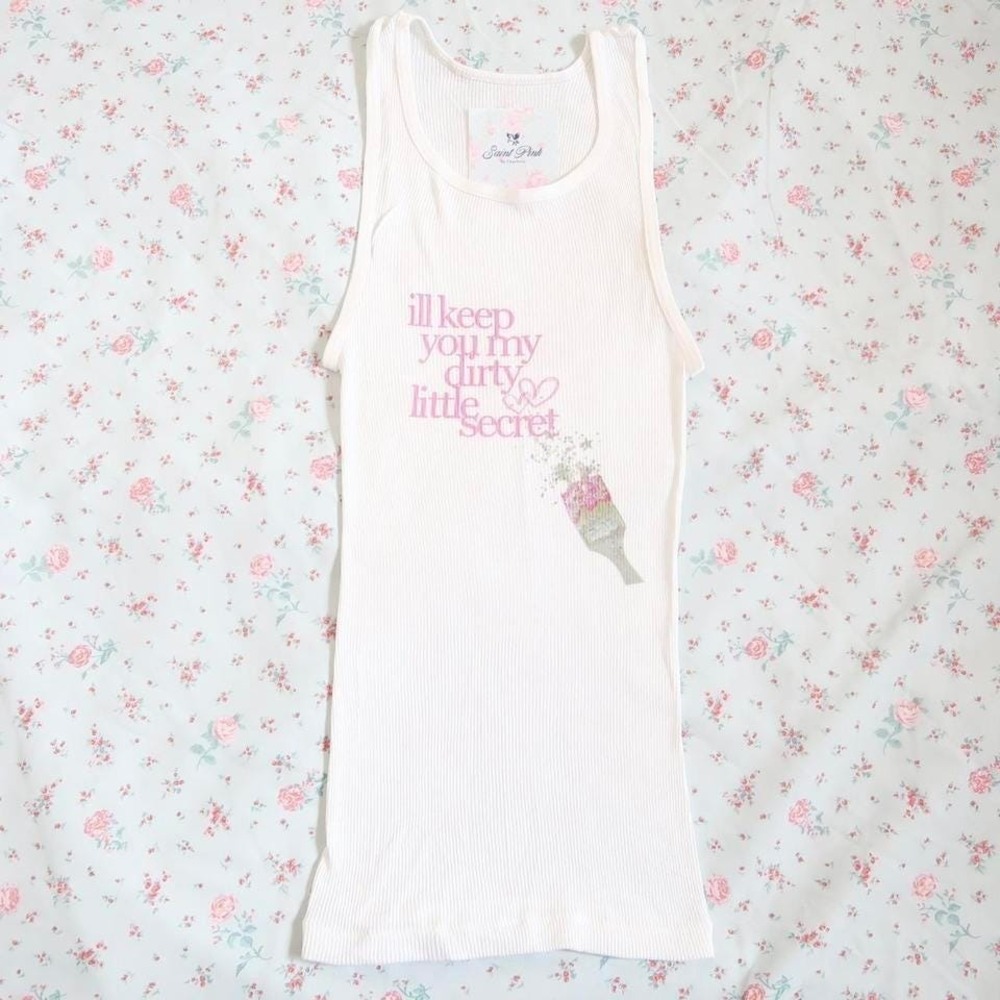 y2k dirty little secret ribbed tank pop punk mcbling